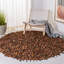 Tapis à poils longs brun cuir Assar-1641468860