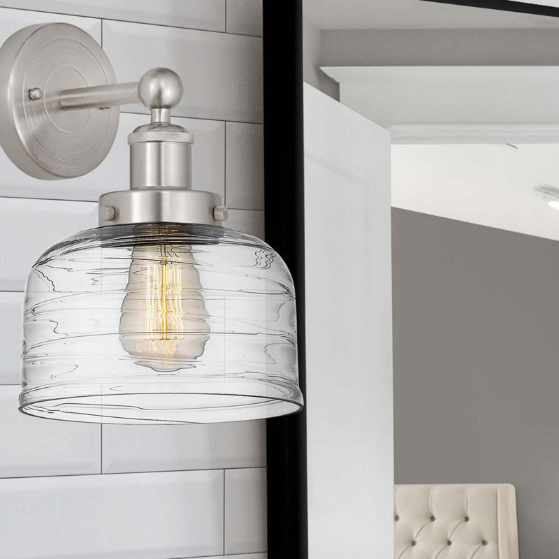 Caney Armed Sconce, Satin Nickel