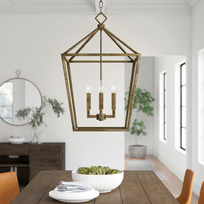 Lustre géométrique à 4 lumières Poisson