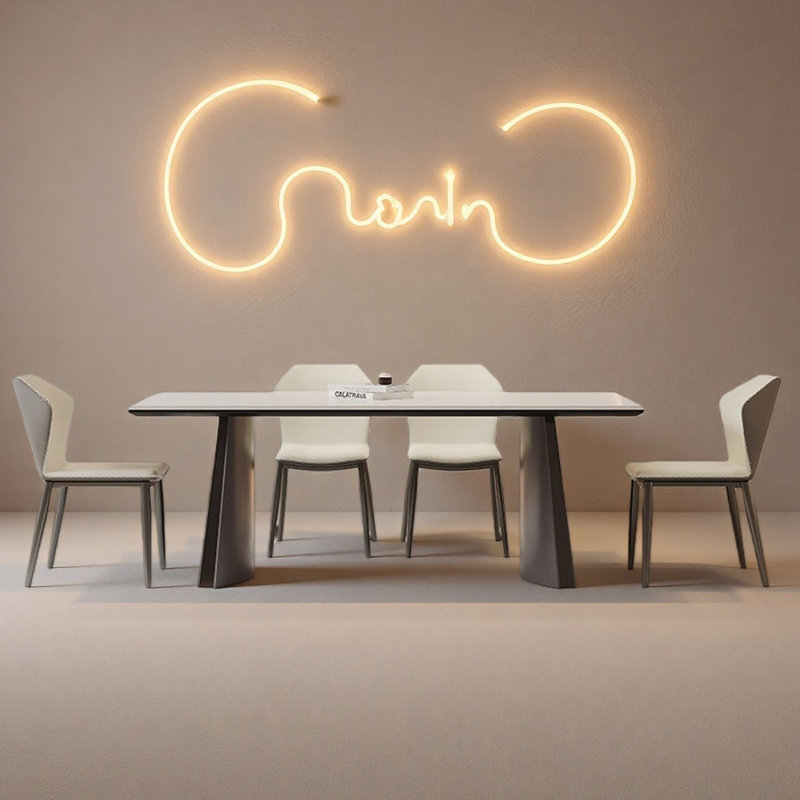 Table de salle à manger Luxury, 7 pièces : table, 6 chaises, H 29,5 po x L 70,9 po x l 31,5 po