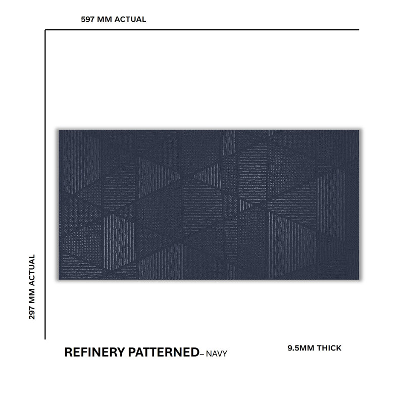 Refinery 12'' W x 24'' L Patterned Porcelain Singular Tile, Navy