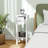Nightstand Set of 2 with Drawer and Open Storage Shelf, White-125912464
