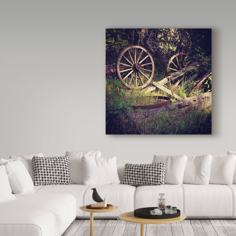 'Wagon Wheels' Photographic Print on Wrapped Canvas, 14" H x 14" W x 2" D