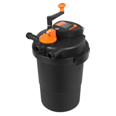 Bio Pressure Pond Filter, Up to 1600 Gallons, with 13W UV-C Light, 1580 GPH, Pressurized Biological Pond Filter System Filtration Equipment