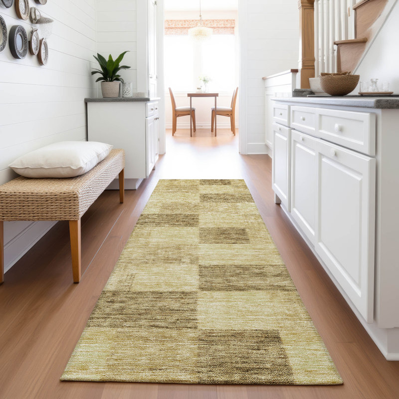 Premium Machine Washable Alves AMF1139 Geometric Rug, Runner 2'3" x 7'6"