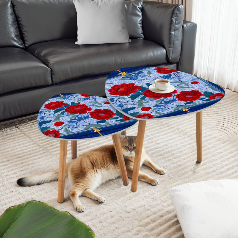 Ensemble de 2 tables basses gigognes Triangle