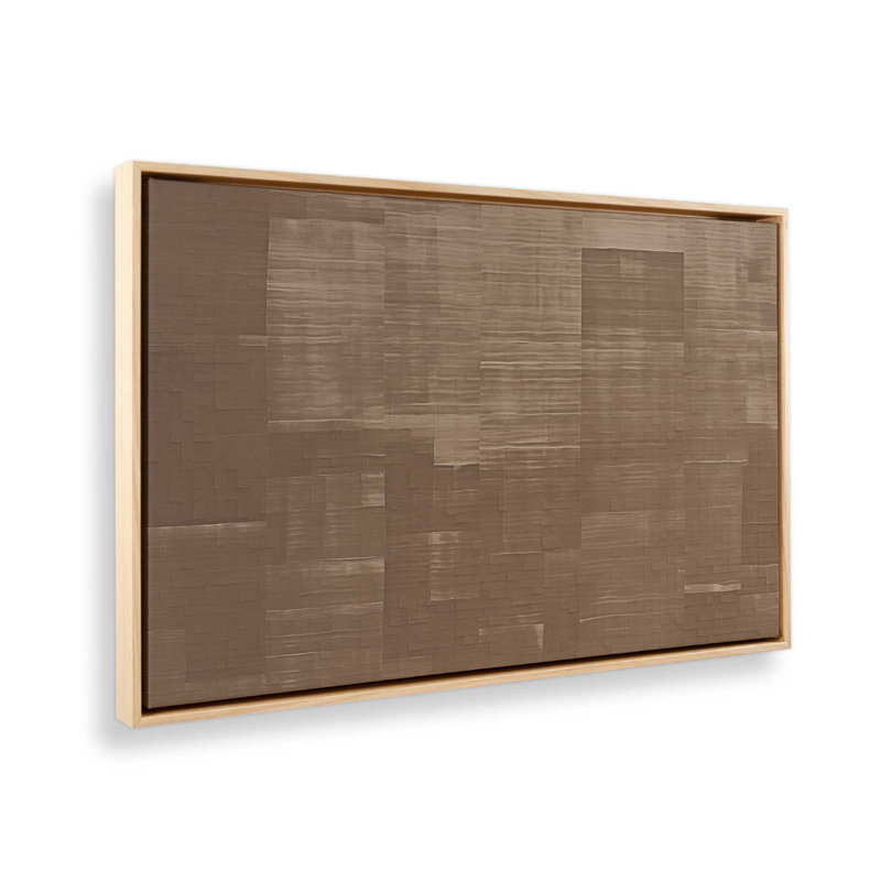 «Sienna Squares II», reproduction sur toile, Cadre américain en érable flottant, H 8,75 po x l 12,75 po x P 1,75 po