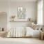 Art mural toile sarcelle et cristal rose-207890564