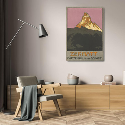 "Zermatt, Matterhorn 4505M Schweiz" by  Emil Cardinaux - Gallery Wrap Canvas Wall Art