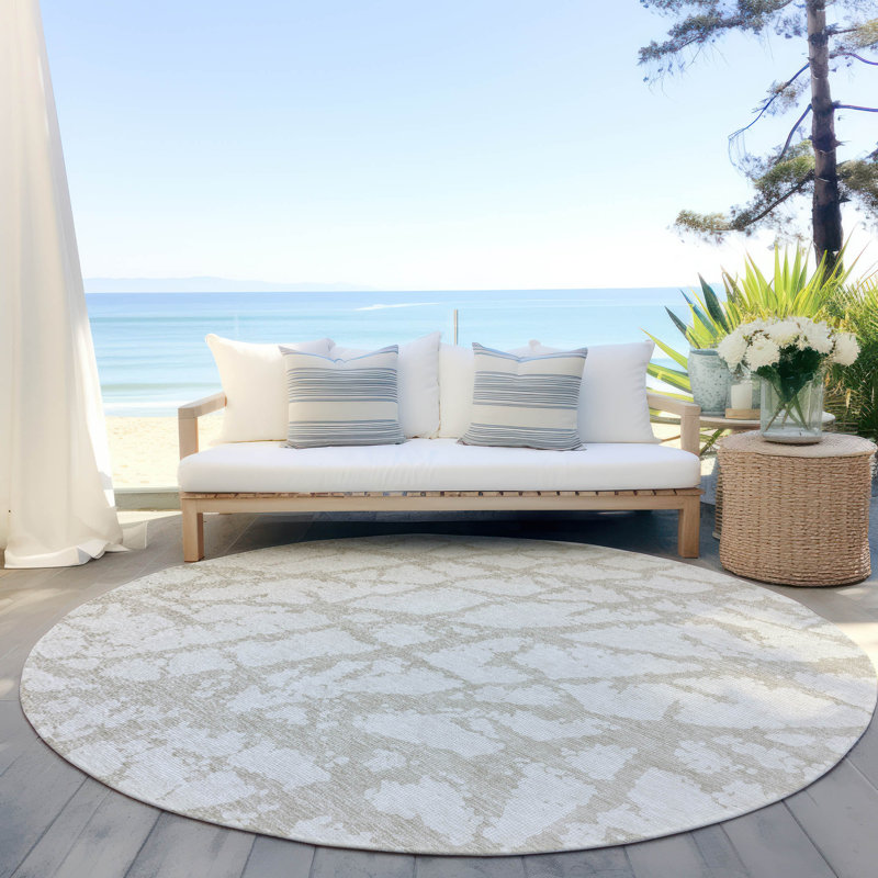  Chayden Area Rug with Non-Slip Backing, Round 8'