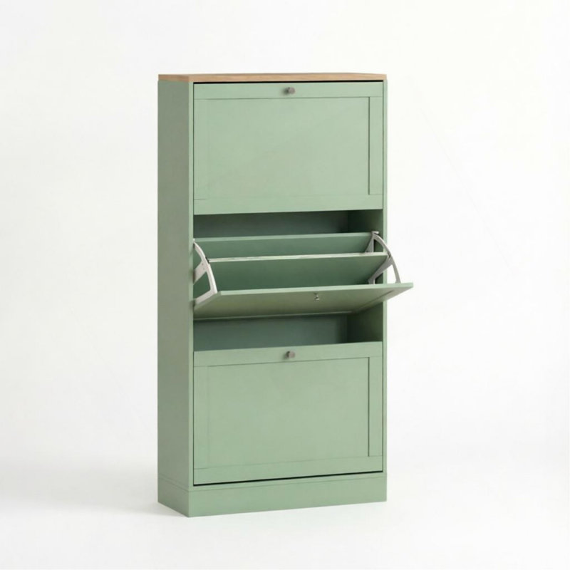 Armoire à chaussures élégante, étagère à chaussures fonctionnelle, unité de rangement pour chaussures, rangement de rangement peu encombrant