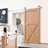 Brushed Nickel Arrow Design Non-Bypass Single Track One Door Hardware Kit( Door Not Included)-36324573