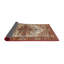 Tapis à motif oriental rouge / brun-1955981