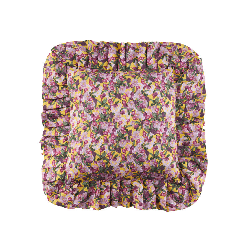 Ruffled Pillow Cover Romance is Dead, Yellow