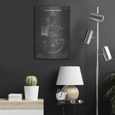 Drum and Cymbal Blueprint Patent Chalkboard Metal Wall Art