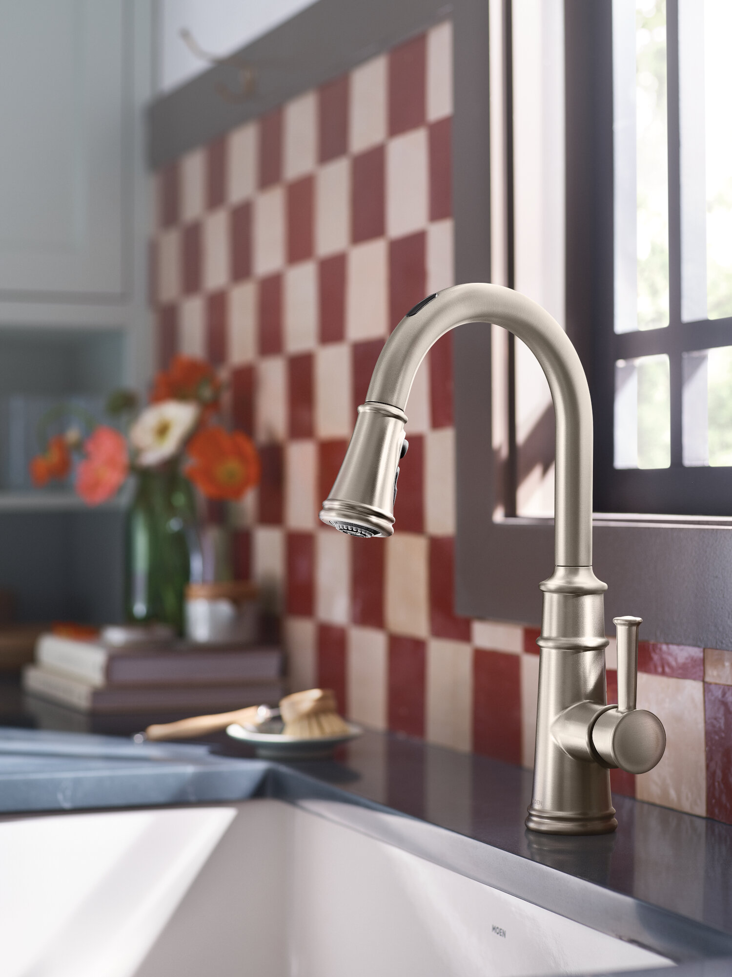 Moen Belfield Smart Touchless Pull Down Sprayer Kitchen Faucet