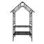 Arche de jardin en métal avec banc transformé en support à fleurs W58,07 * H97,24