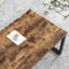 Table basse moderne, centre industriel en bois et métal
