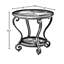 Table de bout style traditionnel cerise brune 1pc