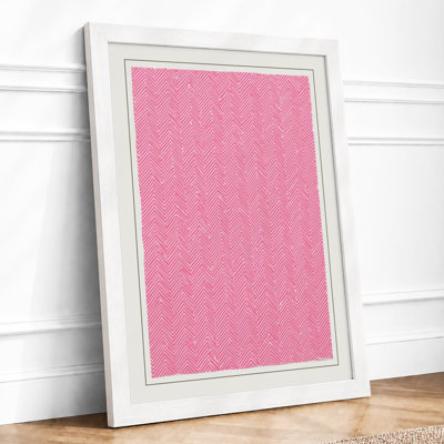 Pink Woven Pattern Minimalist - Print