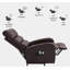 Elsmoriet Faux Leather Heated Massage Chair-1450611057