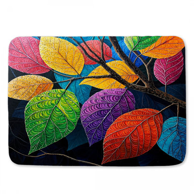 Tapis de bain Rainbow Leaves