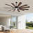 72 Inch Massive Windmill Ceiling Fan with Light, 12-Blade Industrial Fan, High CFM Powerful Airflow, Ultra-Quiet DC Motor, Remote Control, 6-Speed Reversible, Dimmable 3CCT LED with Memory Function-870182224-870182226-839205001