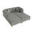 Seemab 4 - Piece Upholstered Light Gray Corduroy Modular Sectional with Pillow Back and Removable Ottoman-2000931630
