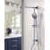 7-Spray Multifunction 1.8 GPM Round Wall Bar Shower Kit With Fixed Shower Head And Hand Shower