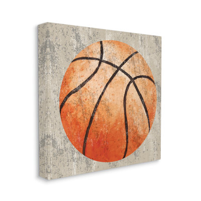 «Rustic Sports Basketball On Canvas» par Kim Allen, reproduction