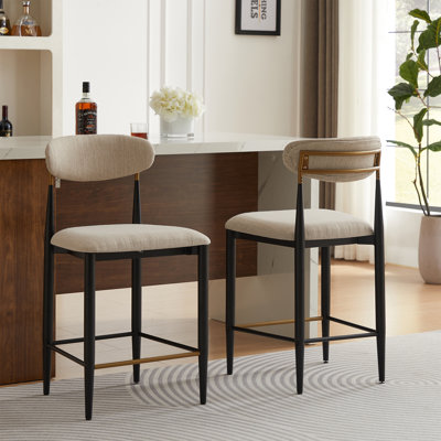 Tabourets de comptoir rembourrés modernes Sloane