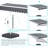 Free Standing Retractable Awning With Weighted Base-124638658