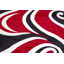 Tapis abstrait rouge / noir / blanc Collingwood-774699513