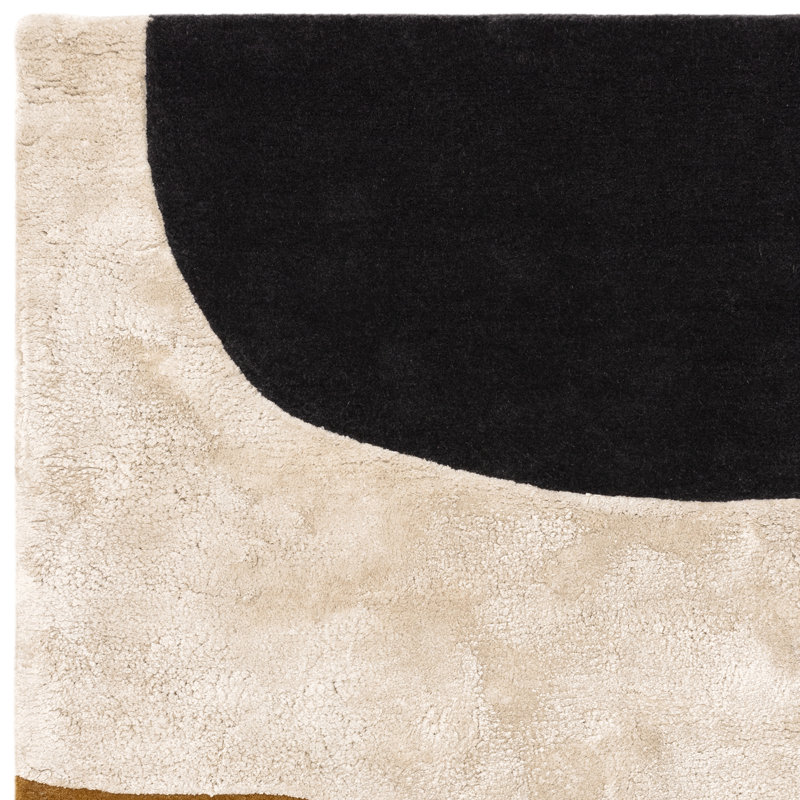 Corel Geometric Handmade Ochre Area Rug, Rectangle 160 x 230cm