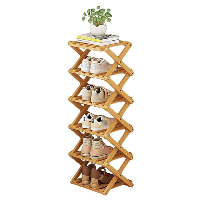 Shoe Rack, Natural, 6