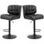 Ensemble de 2 tabourets de bar avec siège réglable, coussin rembourré épais et repose-pieds en métal-745315369