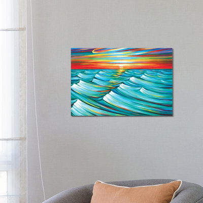 Evening Waves by Novik - Wrapped Canvas Print