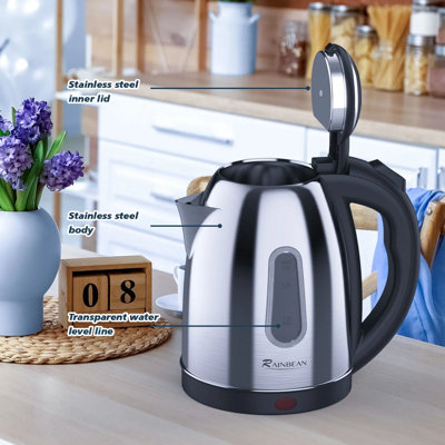 RAINBEAN Electric Kettle Water Boiler 1.8L With Auto Shut-Off & Boil Dry Protection