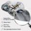 Horloge murale Santoro papillon doré bleu avec ailes et fleurs III-1628050264