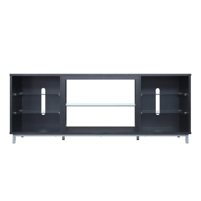 Brighton 60" Modern 8-Shelf TV Stand for TVs up to 55" in Onyx