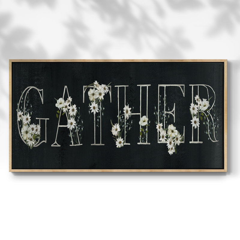 Gather - Toile tendue avec châssis tendue, prête à être accrochée, H 21 po x l 41 po, Naturel