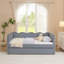 Lit de jour en vichy douillet avec couchette simple et port USB-678371071-678371067
