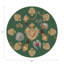 Ex Vote Sacred Hearts Vegan Leather Round Pebble Placemat-458615265