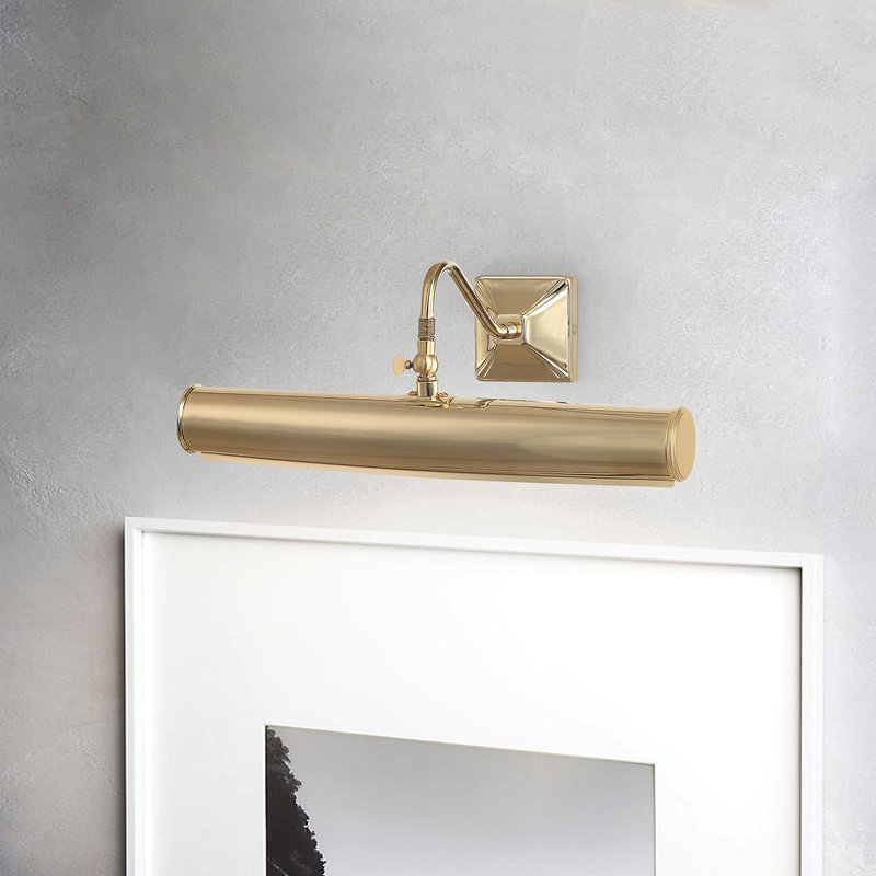Leo Picture Light, 5.5" H x 14" W x 8" D, Polished Brass