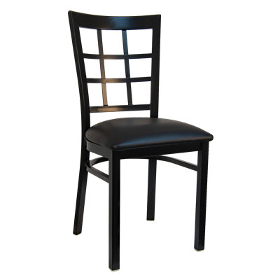 Window Back Metal Chair