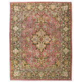 Amritsar One-of-a-Kind 9'1" X 12' 1910s Wool Area Rug in Pink