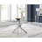 7-Piece Metal and Glass Dining Table Set with 6 Faux Leather Upholstered Chairs and Rectangular Table-464334961