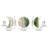 Peel and Stick Mirror Tiles, Moon Phase Design 5 Piece Set