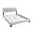 Contemporary Full Size Bed With Gray Wool Upholstery, Channel Tufting And Built-In Led Lights, Platform Setup Upholstered Headboard Structure
