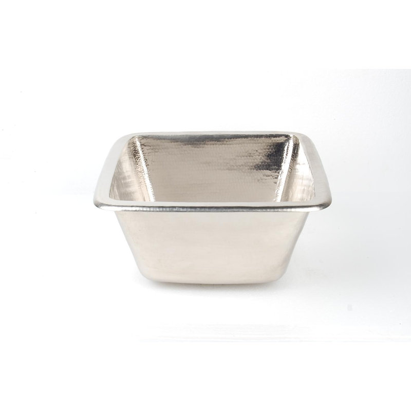 15'' L Single Bowl Copper Kitchen Sink, Matte Nickel
